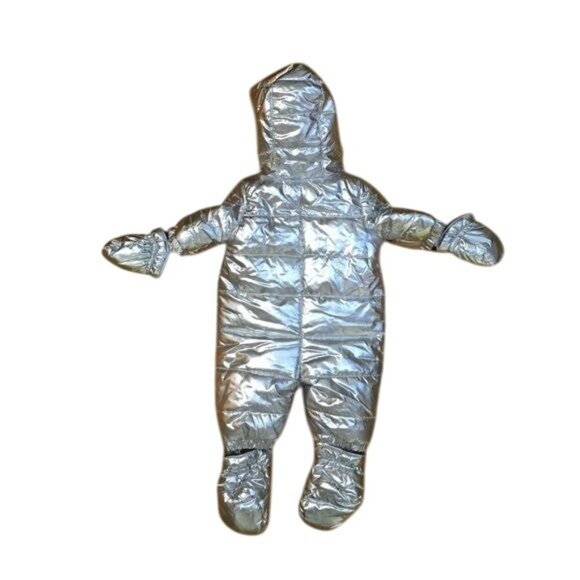 Gymboree Baby Snow Suit, Silver/Gray, Newborn - Picture 2 of 6